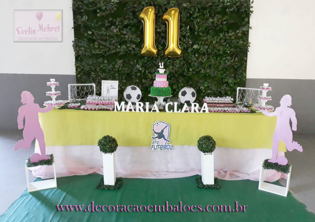 Decoração Tema Futebol Feminino - Corinthians